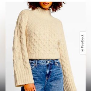 Cream mock neck sweater